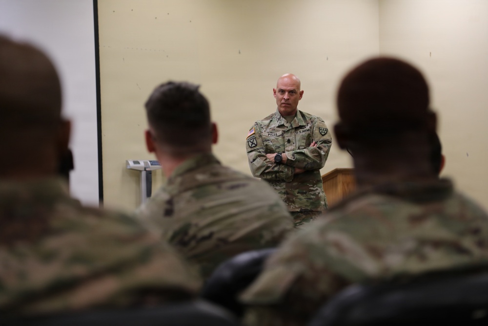 Command Sergeant Major Pyles visits 108th ADA