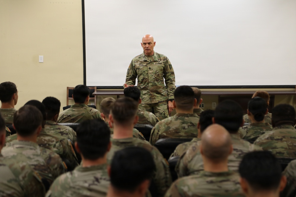 Command Sergeant Major Pyles visits 108th ADA
