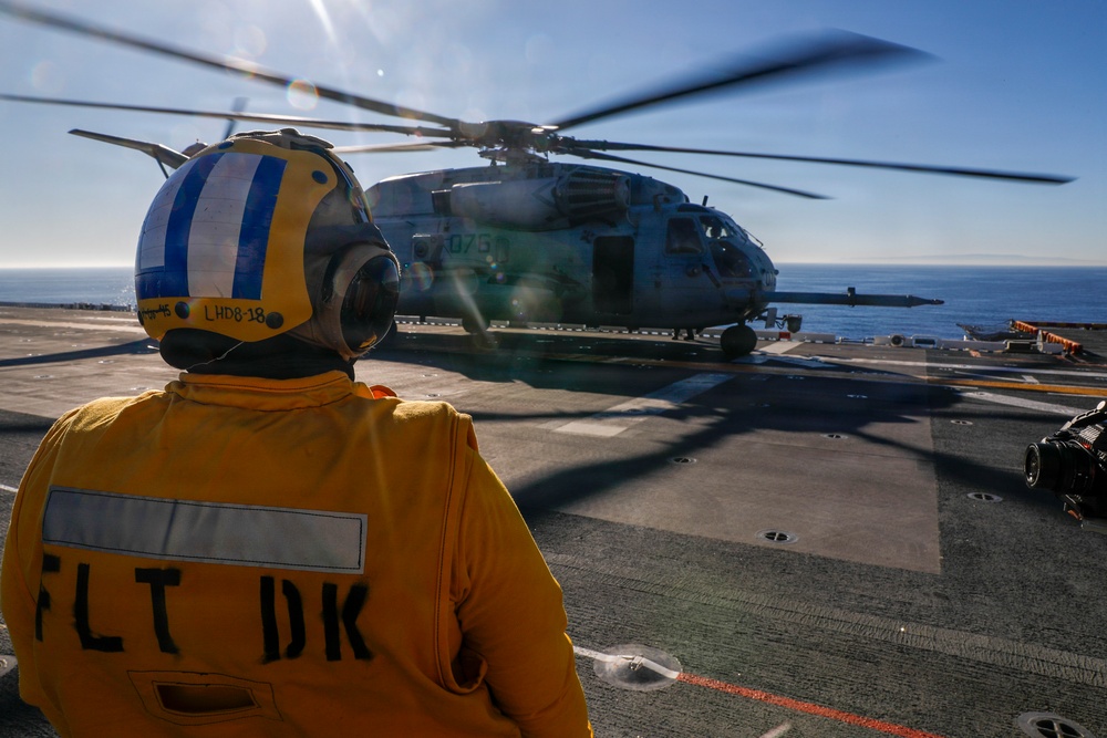 Makin Island CH-53E Flight Quarters