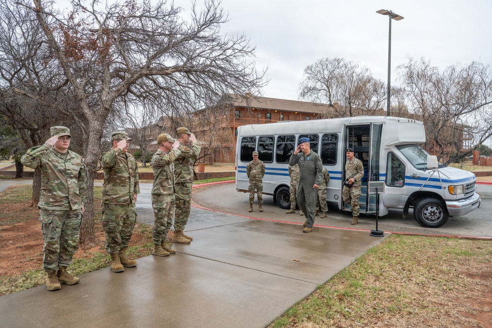8th Air Force commander visits Dyess in preparation of B-21 onboarding