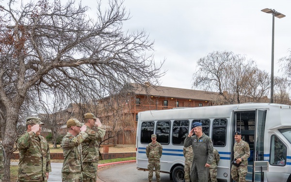 8th Air Force commander visits Dyess in preparation of B-21 onboarding