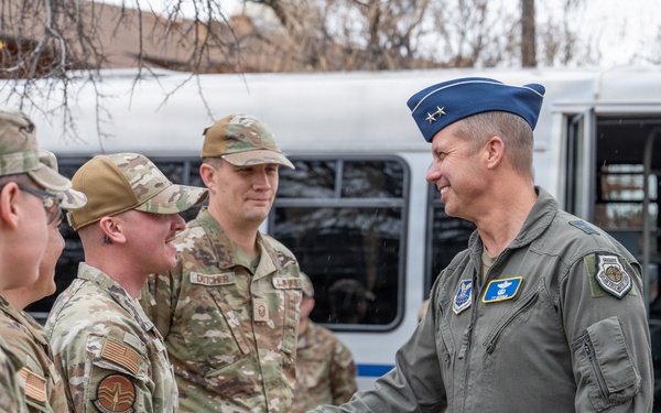 8th Air Force commander visits Dyess in preparation of B-21 onboarding