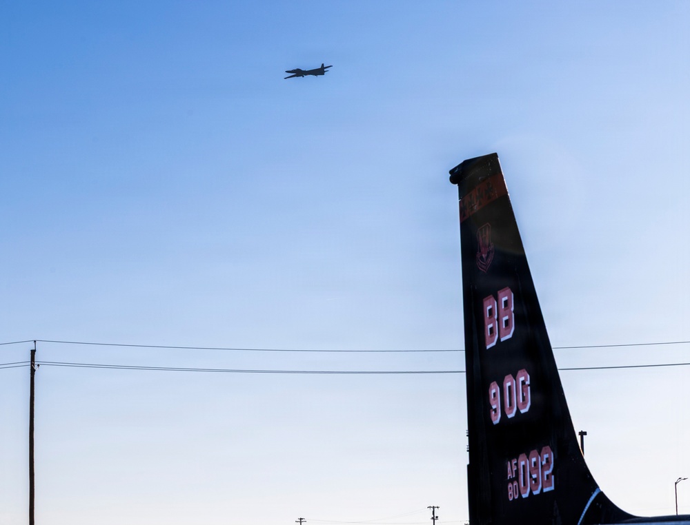 TU-2S flies over Beale AFB