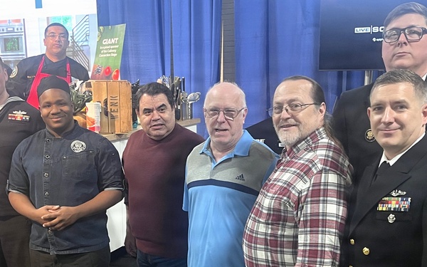 Navy culinary specialists demonstrate cooking skills at Pennsylvania farm show