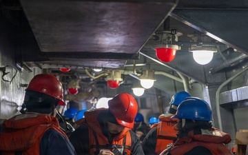 USS Bulkeley performs a replenishment at sea with RFA Tideforce (A139), Jan. 8, 2026