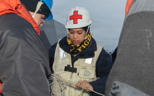 USS Bulkeley performs a replenishment at sea with RFA Tideforce (A139), Jan. 9, 2026