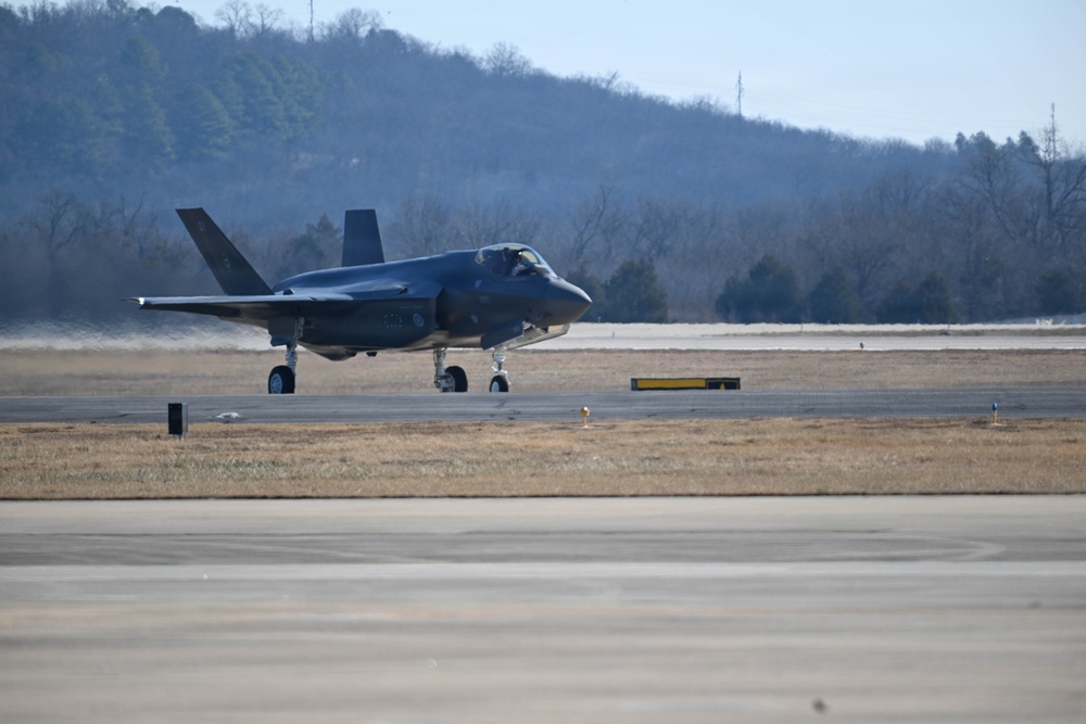 First Finnish Air Force Lightning II Arrives at Ebbing ANGB