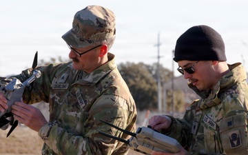 1-153rd Cavalry Regiment operate small UAS while training at Fort Hood