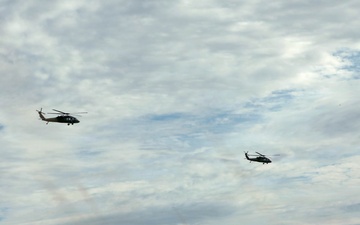 1-153rd Cavalry Regiment integrates UH-60L Black Hawks and LMTVs during QRF riot control training