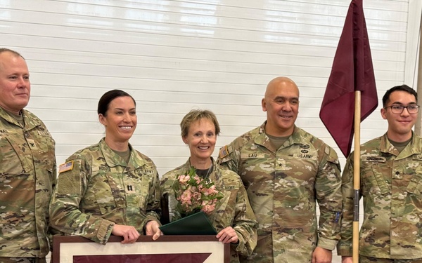 Joyce Anacker marks end of military career