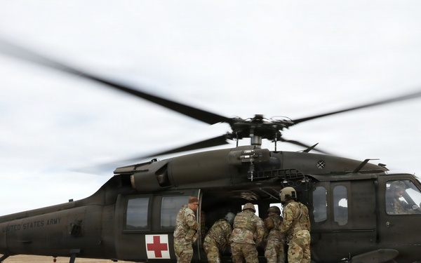 53rd Brigade Support Battalion conduct patient care during a mass casualty exercise supported by MEDEVAC