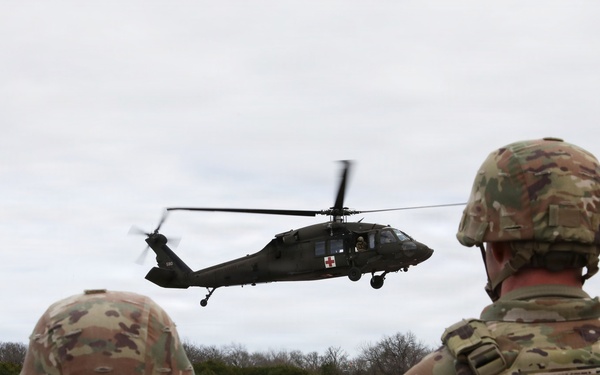53rd Brigade Support Battalion conduct patient care during a mass casualty exercise supported by MEDEVAC