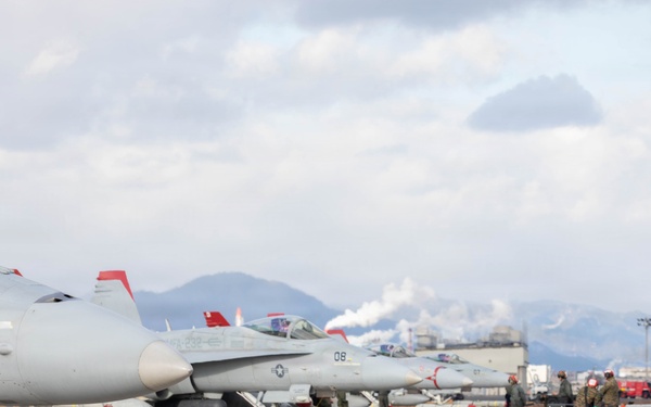 VMFA-232 rearm and refuel at MCAS Iwakuni
