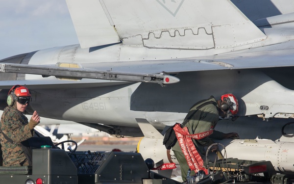VMFA-232 rearm and refuel at MCAS Iwakuni
