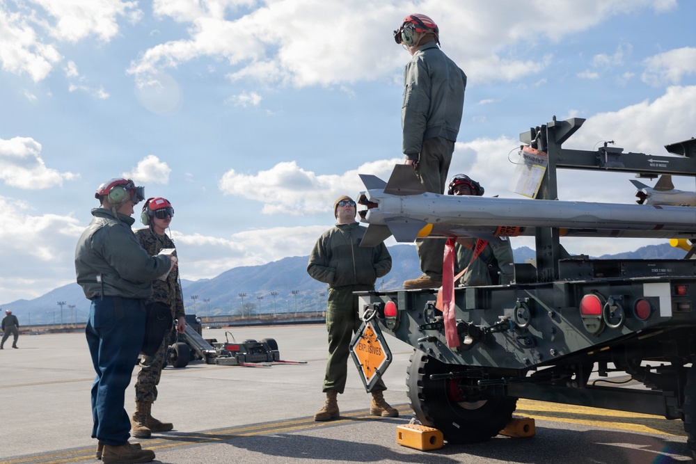 VMFA-232 rearm and refuel at MCAS Iwakuni