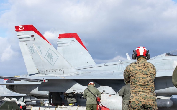 VMFA-232 rearm and refuel at MCAS Iwakuni