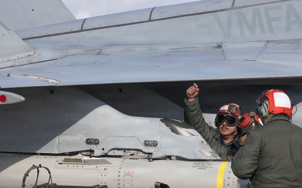 VMFA-232 rearm and refuel at MCAS Iwakuni