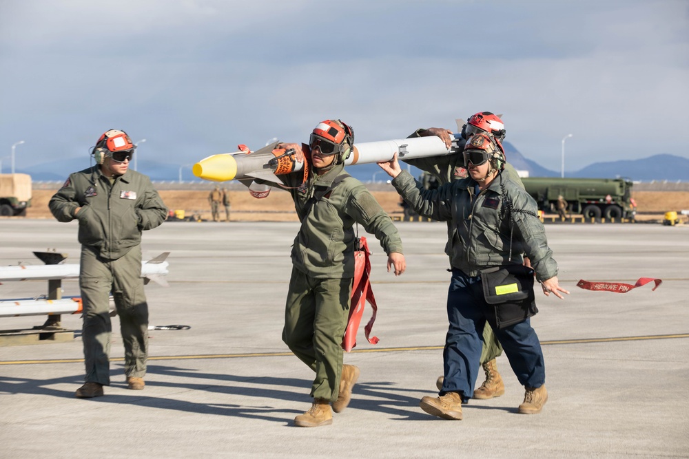 VMFA-232 rearm and refuel at MCAS Iwakuni