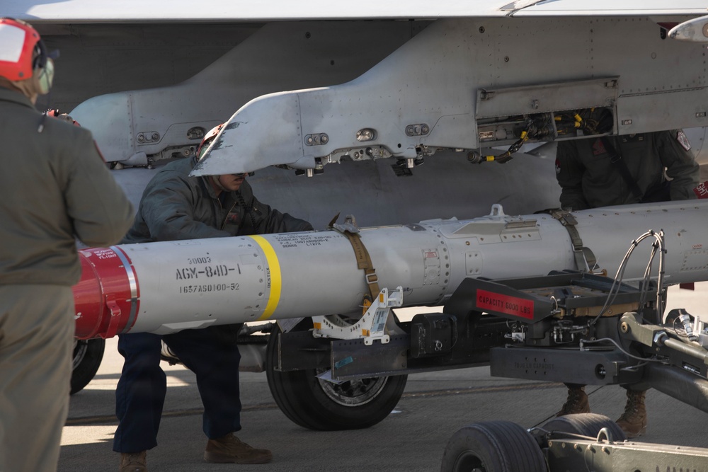 VMFA-232 rearm and refuel at MCAS Iwakuni