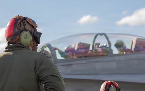 VMFA-232 rearm and refuel at MCAS Iwakuni