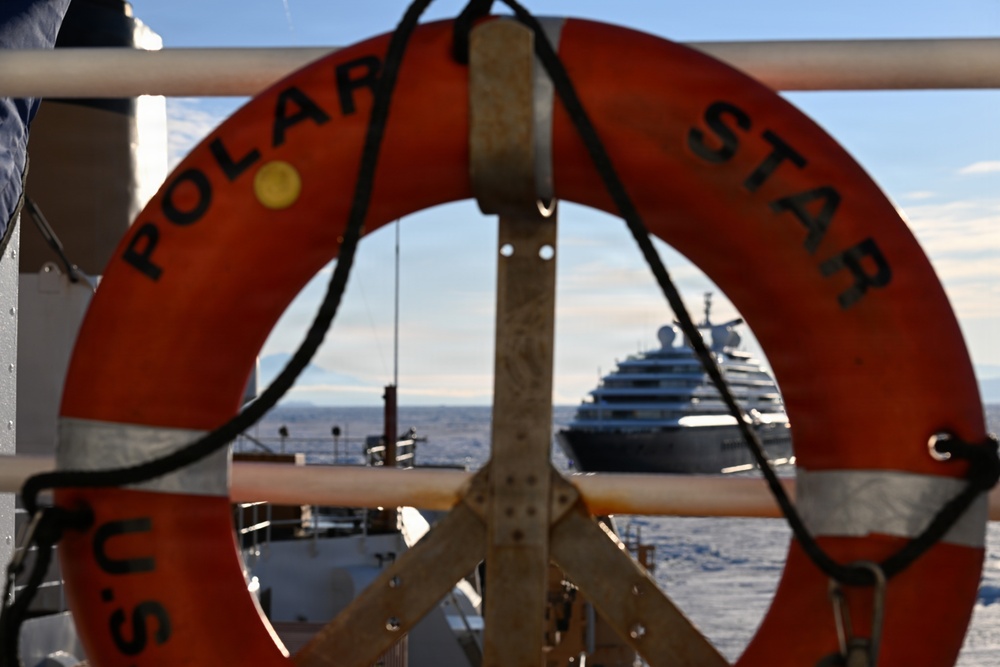 USCGC Polar Star (WAGB 10) provides support to an Australian-owned cruise ship stuck in ice on cutter’s 50th birthday amid Operation Deep Freeze 2026