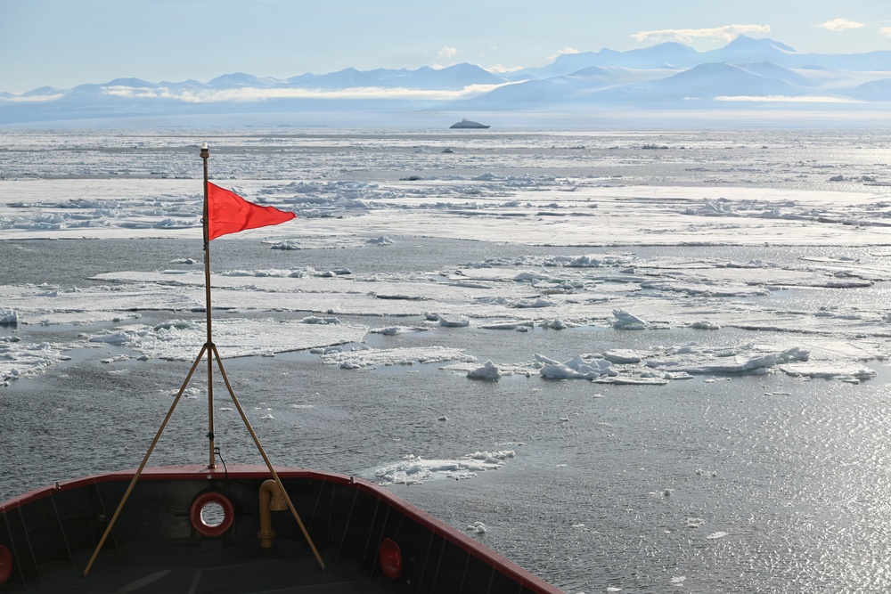 USCGC Polar Star (WAGB 10) provides support to an Australian-owned cruise ship stuck in ice on cutter’s 50th birthday amid Operation Deep Freeze 2026