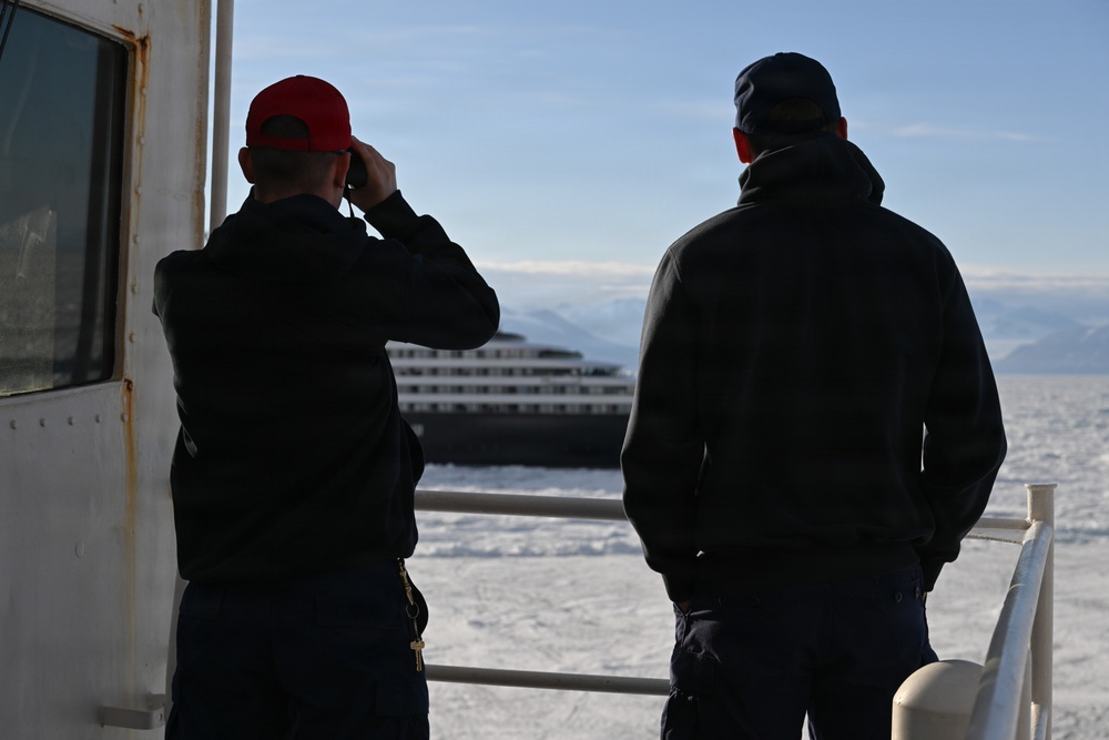 USCGC Polar Star (WAGB 10) provides support to an Australian-owned cruise ship stuck in ice on cutter’s 50th birthday amid Operation Deep Freeze 2026