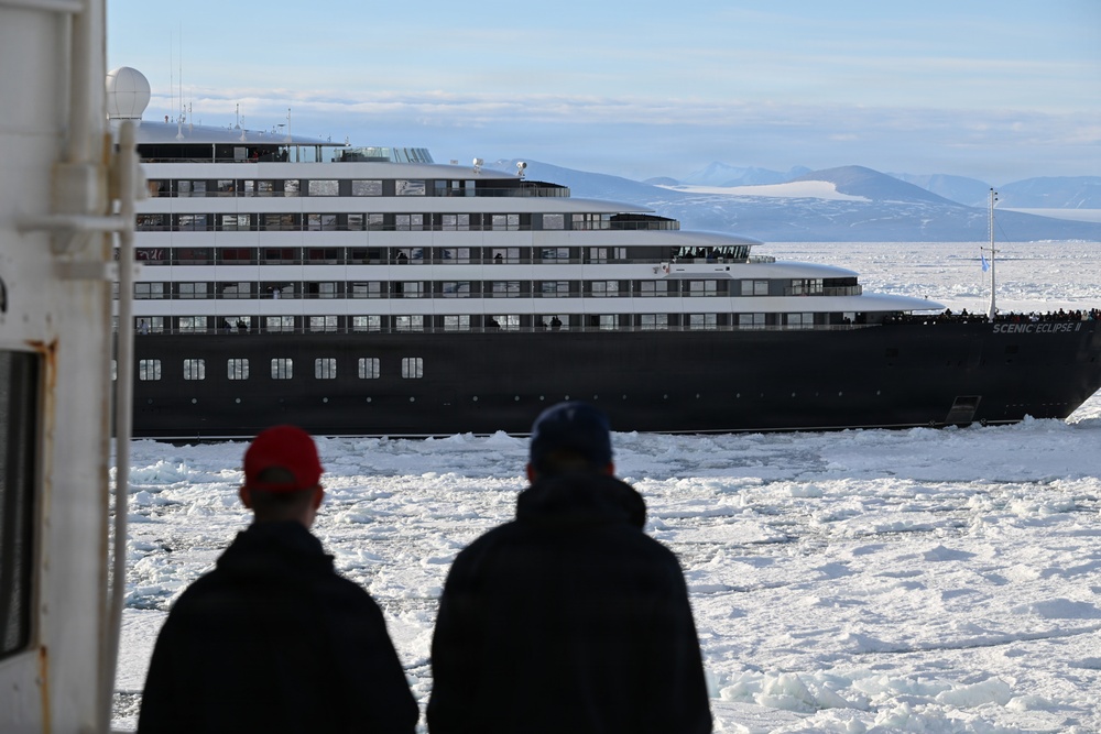 USCGC Polar Star (WAGB 10) provides support to an Australian-owned cruise ship stuck in ice on cutter’s 50th birthday amid Operation Deep Freeze 2026