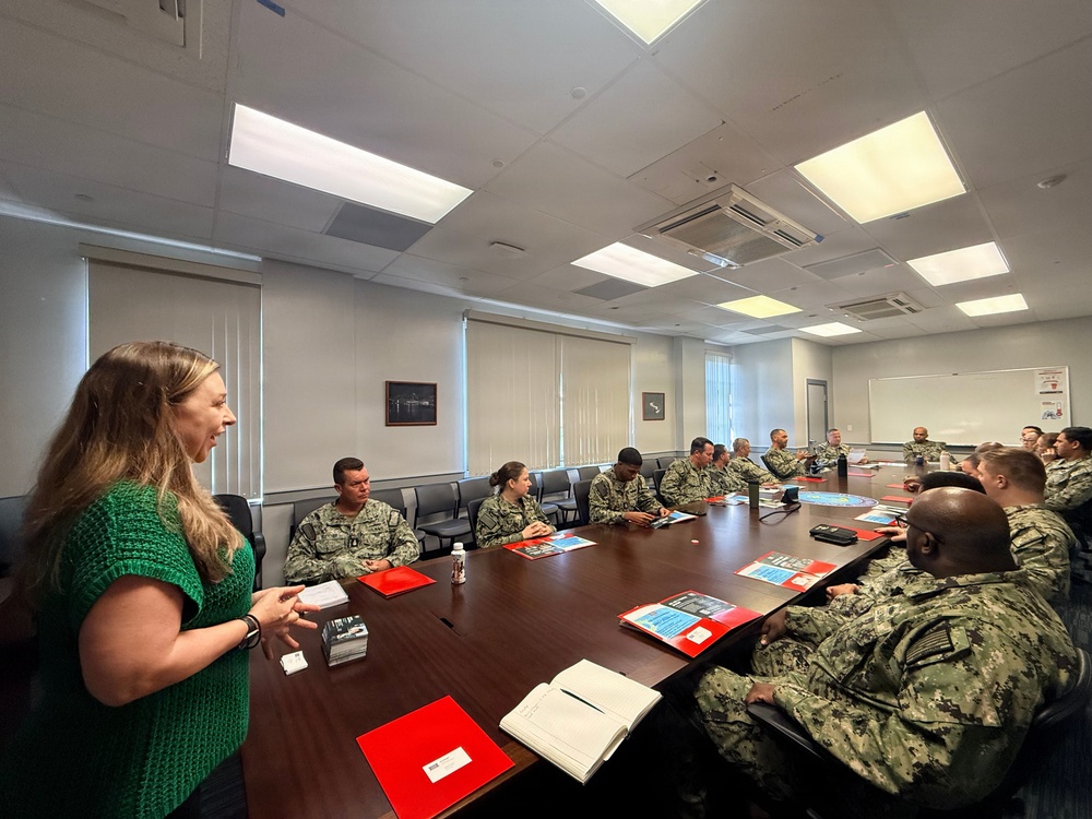 USO reinforces warfighter readiness by briefing Navy Region Hawaii Sailors on critical support resources for service members and their families.