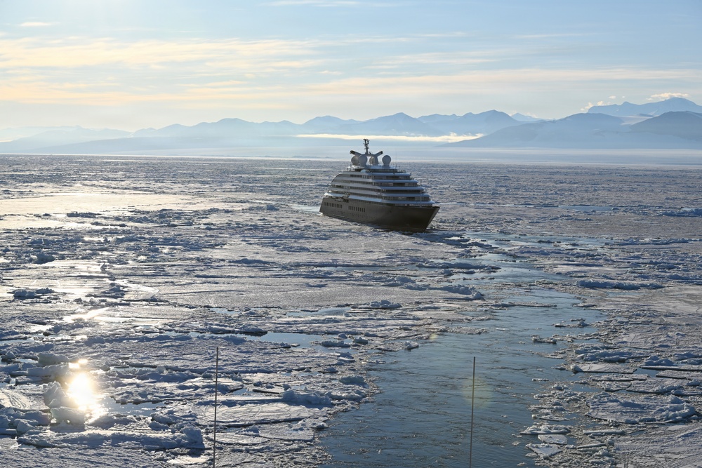 USCGC Polar Star (WAGB 10) provides support to an Australian-owned cruise ship stuck in ice on cutter’s 50th birthday amid Operation Deep Freeze 2026