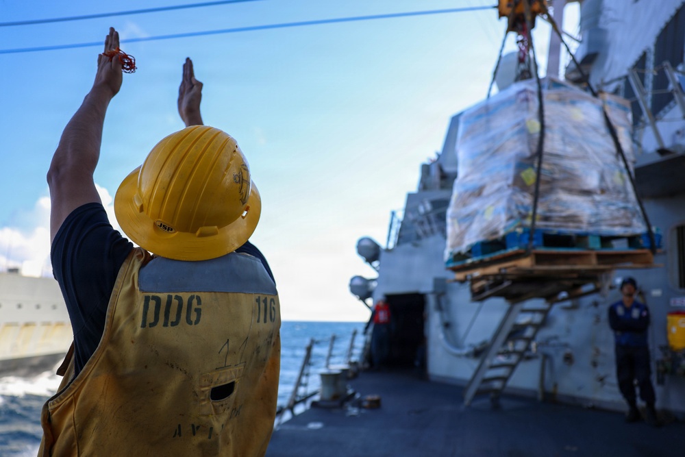 USS Thomas Hudner (DDG 116) Replenishment-at-sea