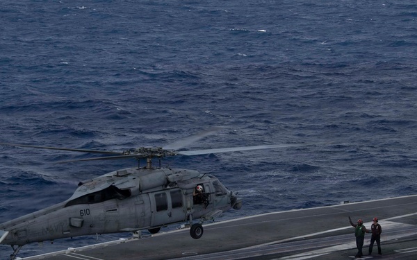 Abraham Lincoln conducts routine flights operations