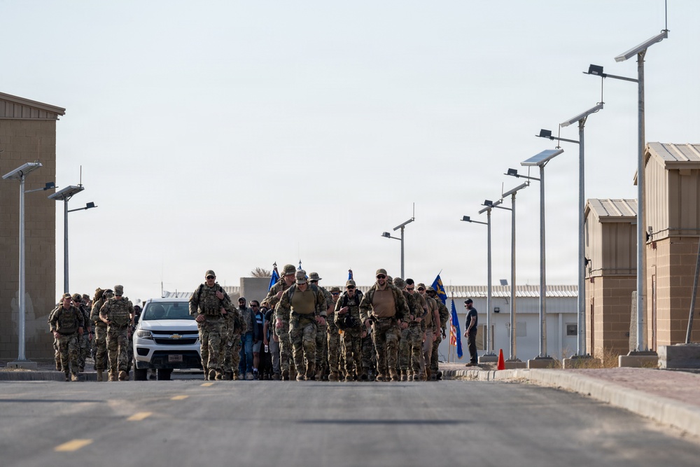 The 386th ESFS hosts 10 mile ruck