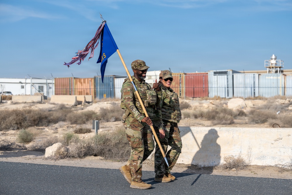 The 386th ESFS hosts 10 mile ruck