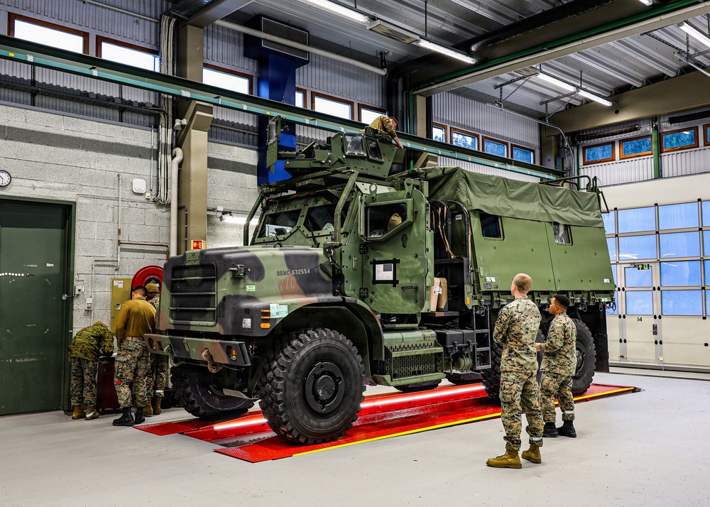 Prepositioned Motor Transport Equipment Staged for Inspection During Cold Response 26