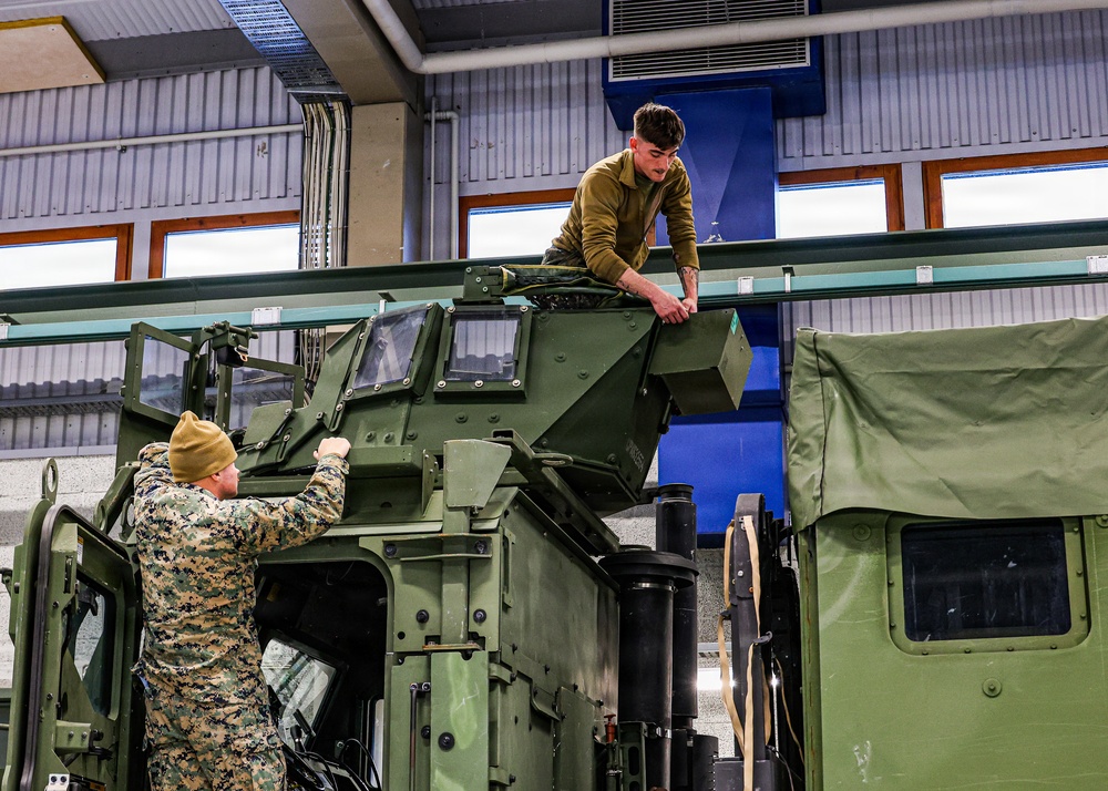 Prepositioned Motor Transport Equipment Staged for Inspection During Cold Response 26