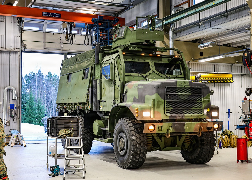 Prepositioned Motor Transport Equipment Prepped for Inspection During Cold Response 26