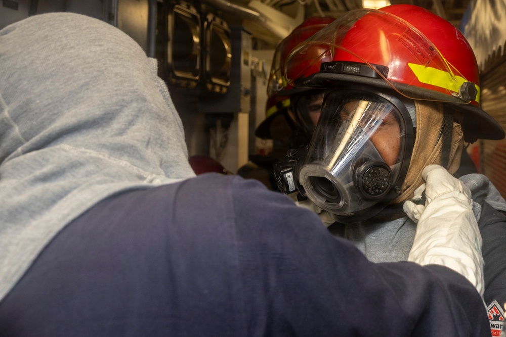 USS Delbert D. Black (DDG 119) Conducts Damage Control Training Drill