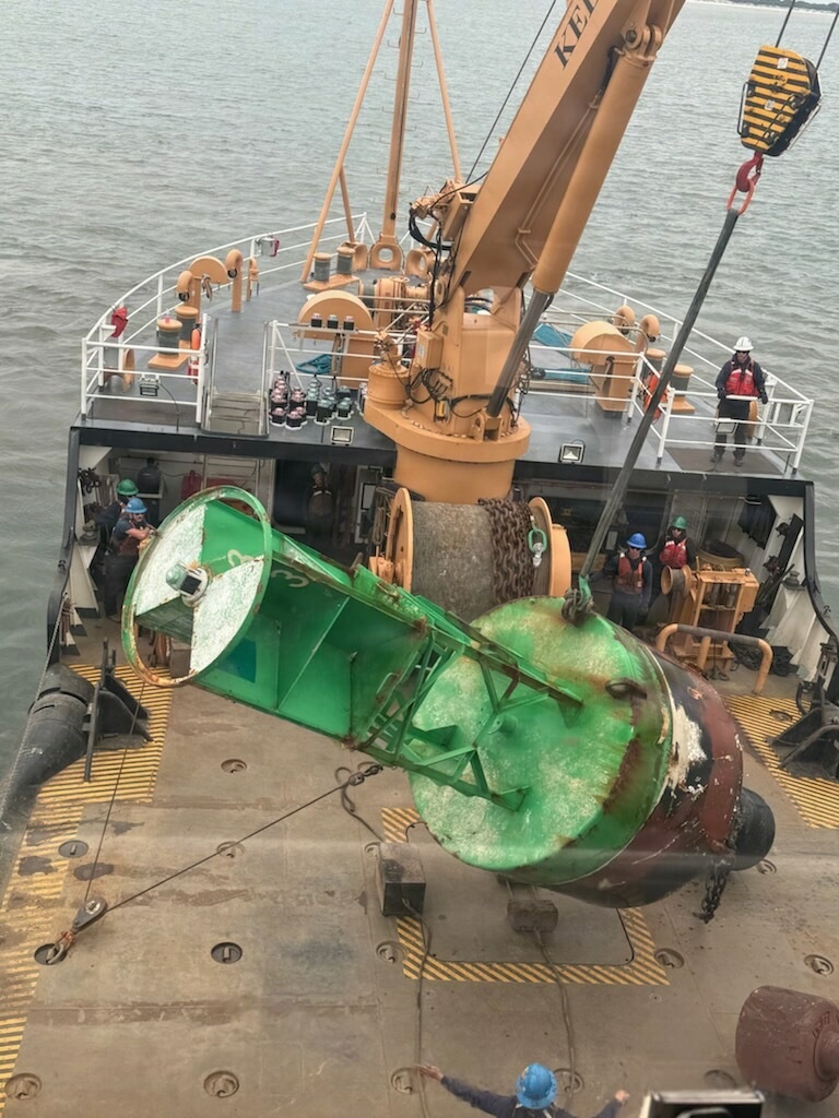U.S. Army, Coast Guard recover, relocate beached buoy on Cumberland Island