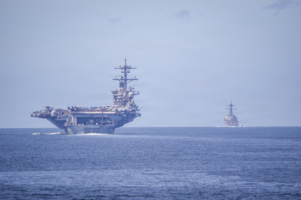 Frank E. Petersen Jr. transits the San Bernardino Strait