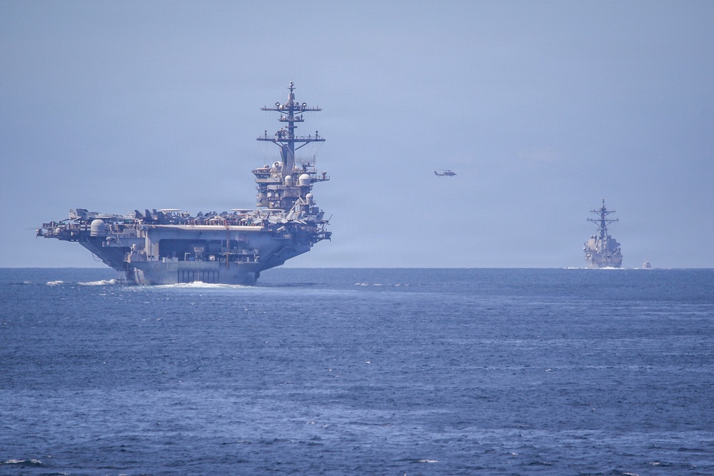 Frank E. Petersen Jr. transits the San Bernardino Strait
