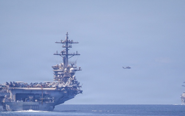 Frank E. Petersen Jr. transits the San Bernardino Strait