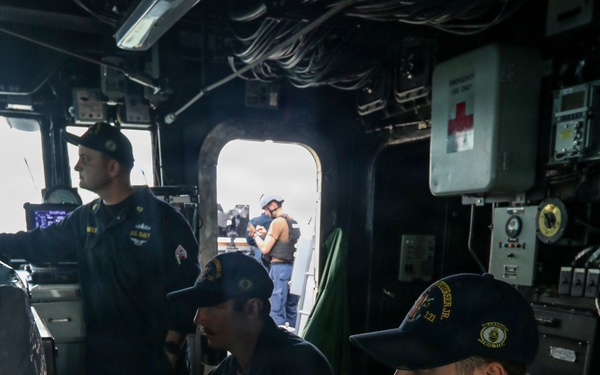 Frank E. Petersen Jr. transits the San Bernardino Strait