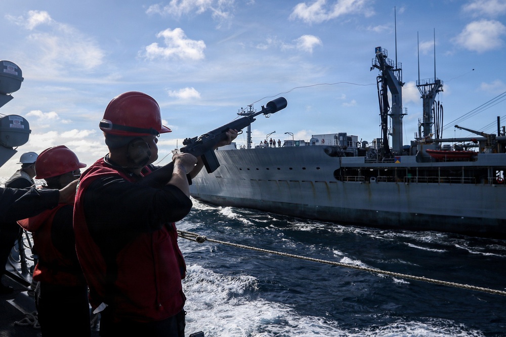 Frank E. Petersen Jr. conducts replenishment-at-sea