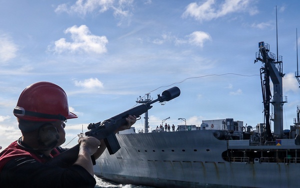 Frank E. Petersen Jr. conducts replenishment-at-sea