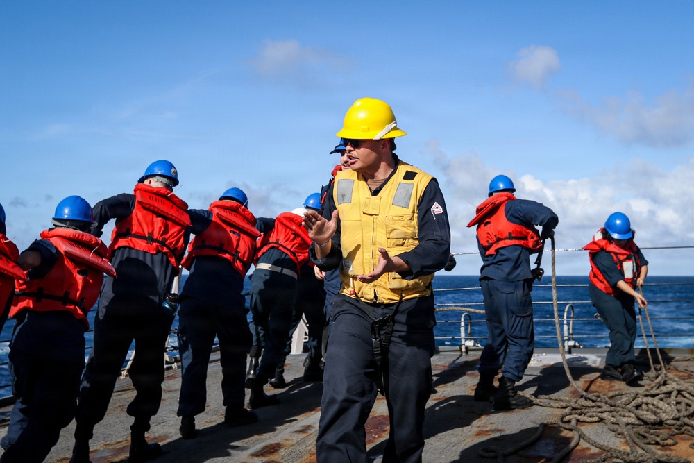 Frank E. Petersen Jr. conducts replenishment-at-sea