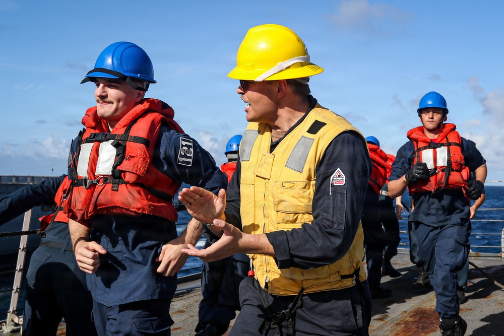 Frank E. Petersen Jr. conducts replenishment-at-sea