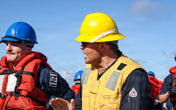 Frank E. Petersen Jr. conducts replenishment-at-sea