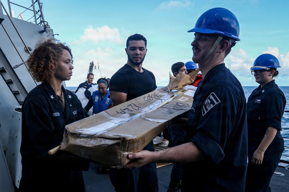 Frank E. Petersen Jr. conducts replenishment-at-sea