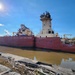 Great Lakes Trader Unloads Sand at Buffalo Dock